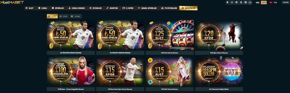 Betmabet bonusları slot ve spor alanında sunulmaktadır. Çevrimsiz olarak sunulmakta olup, maksimum 30 katına kadar çekim yapabiliyorsunuz.