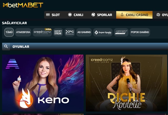 Betmabet casino alanında katılım sağlayabileceğiniz 8 farklı lobi bulunmaktadır.